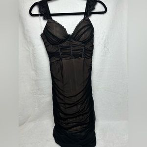 BLACK & SHEER DRESS - SIZE MEDIUM